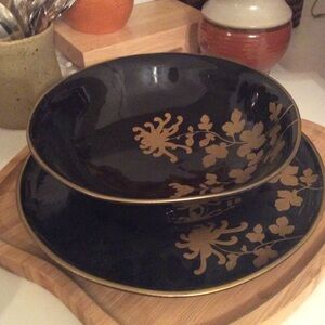 Vintage Black Lacquer 8 Piece Set